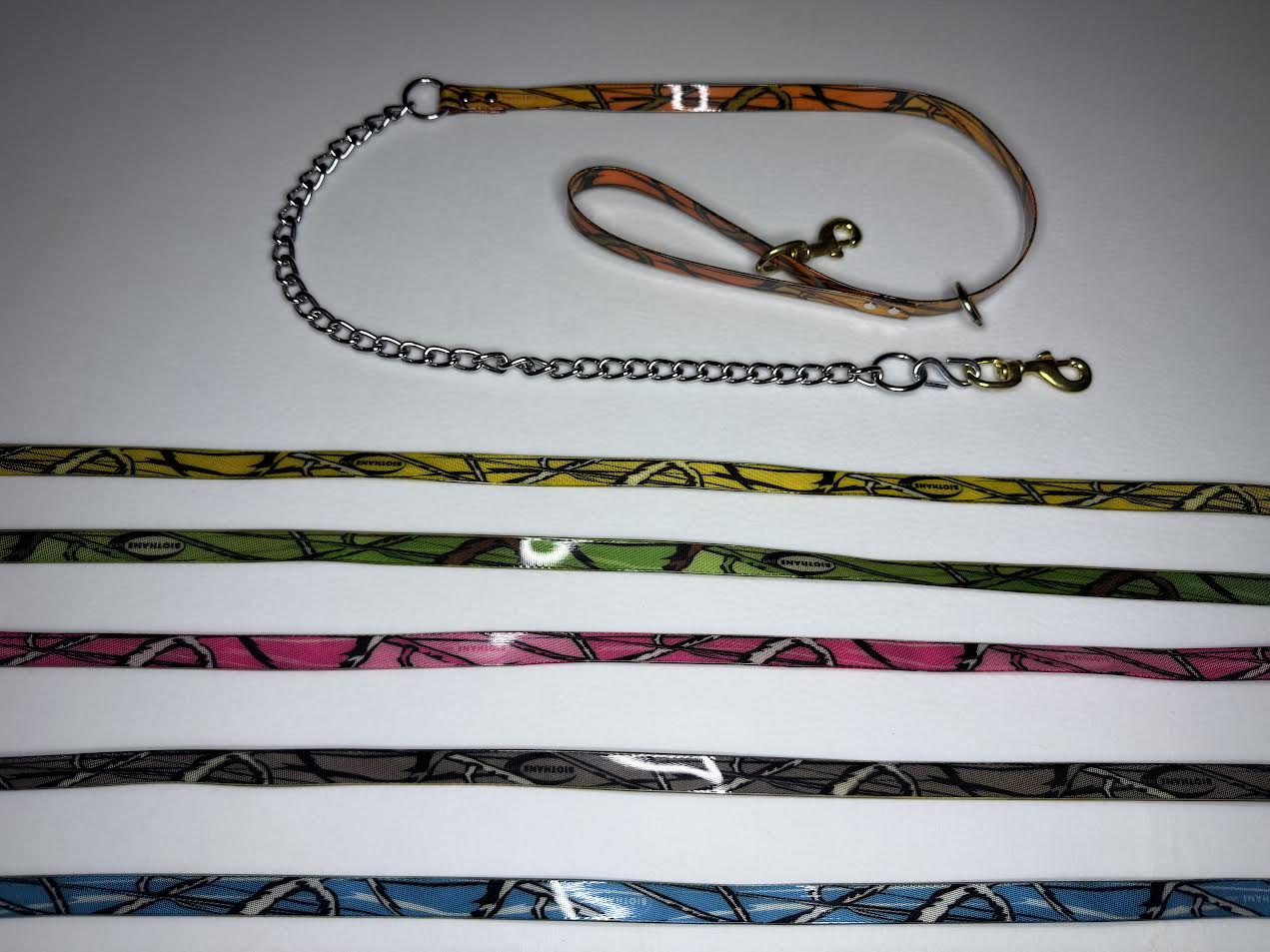 DAYGLO CAMO 3/4 WIDE WITH CHAIN LEAD